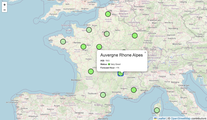 Streamlit Dashboard: Interactive France Map